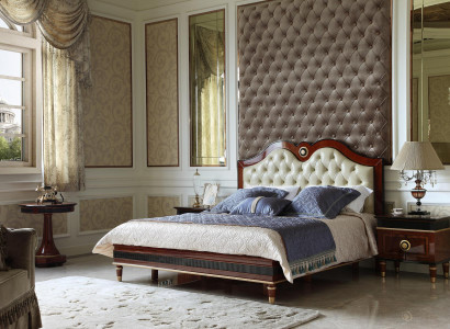 Bedroom Set Bed + 2x Bedside tables Beds Ehe Double bed Baroque Rococo